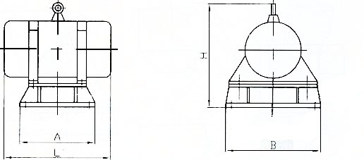 lzf倉壁振動(dòng)器外形尺寸圖